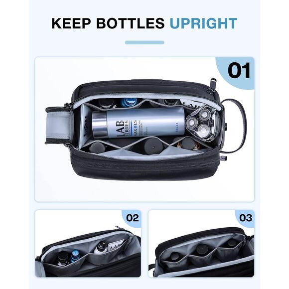 Large Travel Toiletry Organizer, Dopp Kit Water-resistant Shaving Bag - Picture 4 of 4